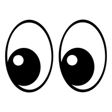 Black eyes looking to the left