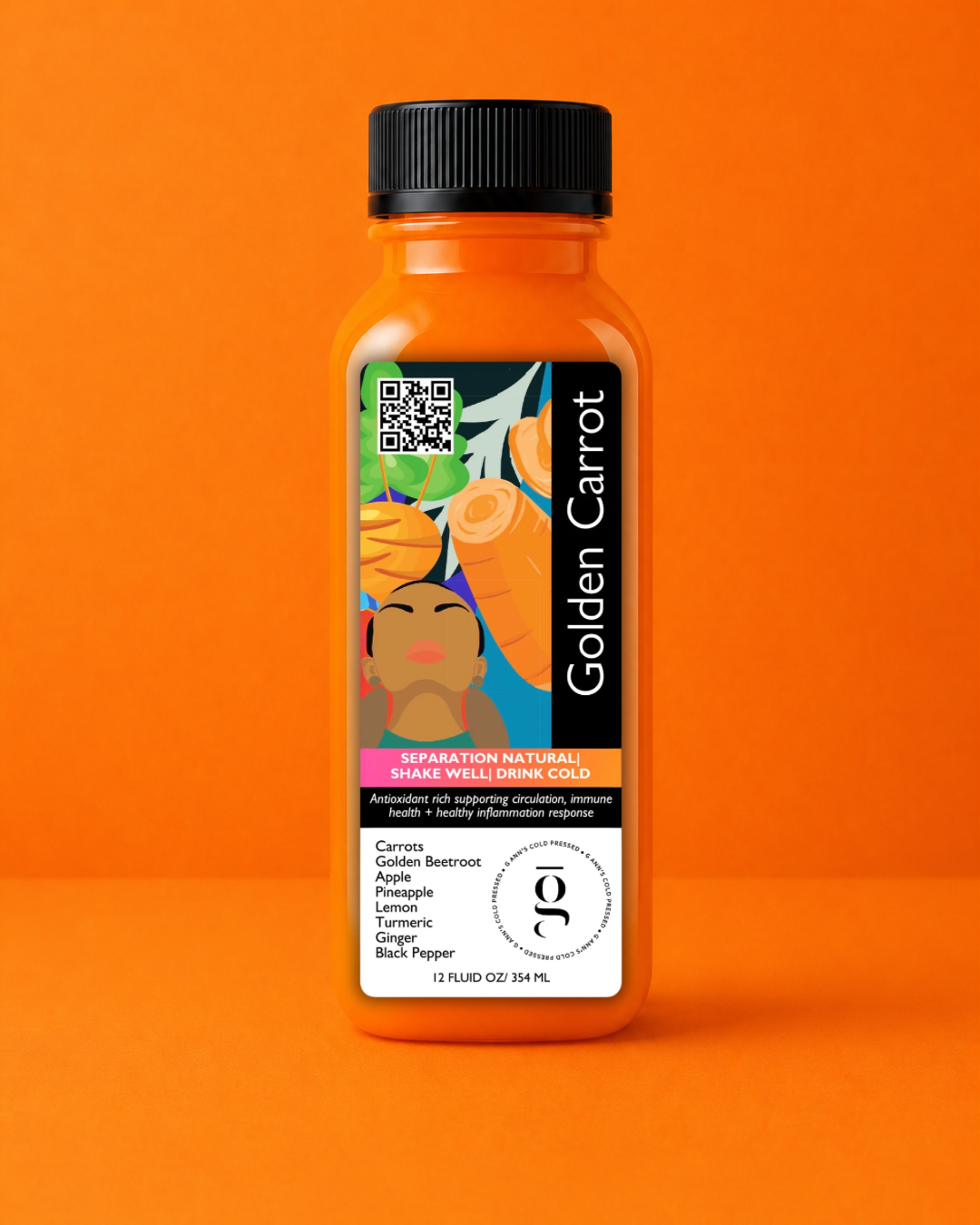 Golden Carrot | Cold Pressed Juice for Energy, Inflammation, and Immunity