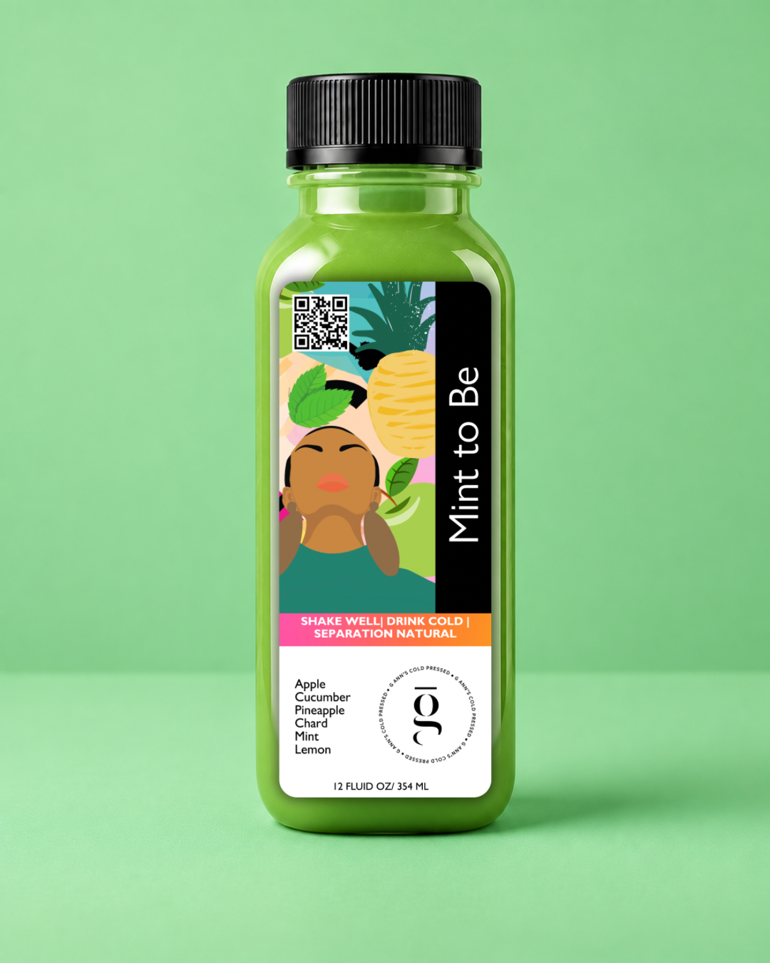 Mint to Be – Cooling Green Juice for Bloat, Blood Pressure & Digestion (12oz)