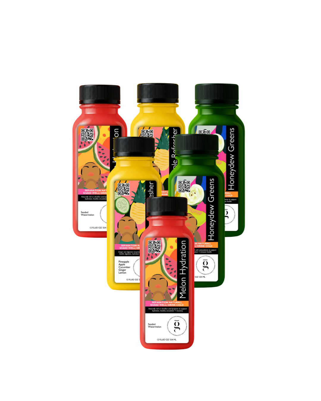 Hydrating raw cold pressed juices